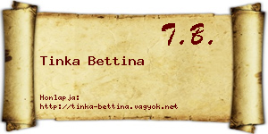 Tinka Bettina névjegykártya